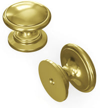 Williamsburg Collection Knob 1-1/4'' Diameter Polished Brass Finish P3053-PB