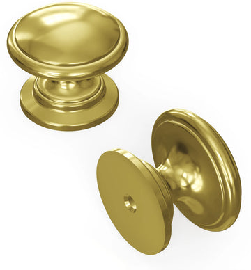Williamsburg Collection Knob 1-1/4'' Diameter Polished Brass Finish P3053-PB