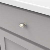 Williamsburg Collection Knob 1-1/4'' X 13/16'' Satin Nickel Finish P3054-15