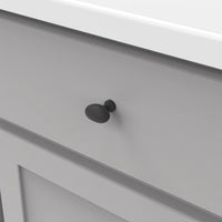 Williamsburg Collection Knob 1-1/4'' X 13/16'' Matte Black Finish P3054-MB