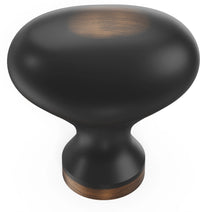 Williamsburg Collection Knob 1-1/4'' X 13/16'' Oil-Rubbed Bronze Highlighted Finish P3054-OBH