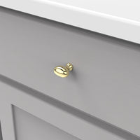Williamsburg Collection Knob 1-1/4'' X 13/16'' Polished Brass Finish P3054-PB