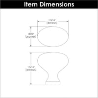 Williamsburg Collection Knob 1-1/4'' X 13/16'' Oil-Rubbed Bronze Highlighted Finish P3054-OBH