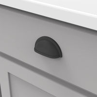 Williamsburg Collection Cup Pull 3'' cc Matte Black Finish P3055-MB