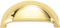 Williamsburg Collection Cup Pull 3'' cc Polished Brass Finish P3055-PB
