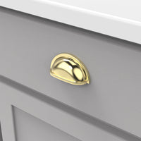 Williamsburg Collection Cup Pull 3'' cc Polished Brass Finish P3055-PB