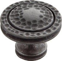 Mountain Lodge Collection Knob 1-3/8'' Diameter Black Iron Finish P3061-BI