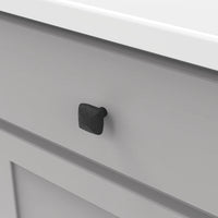 Mountain Lodge Collection Knob 1-1/4'' Square Black Iron Finish P3062-BI