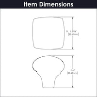 Mountain Lodge Collection Knob 1-1/4'' Square Black Iron Finish P3062-BI