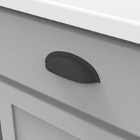 Cottage Collection Cup Pull 3'' cc Matte Black Finish P3077-MB