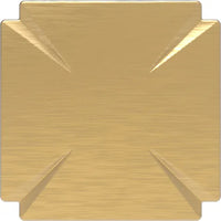 Bridges Collection Knob 1-3/16'' Square Brushed Golden Brass Finish P3230-BGB
