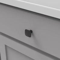 Bridges Collection Knob 1-3/16'' Square Matte Black Finish P3230-MB