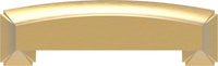 Bridges Collection Cup Pull 3'', 3-3/4'' & 5-1/16'' (128mm) cc Brushed Golden Brass Finish P3234-BGB
