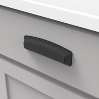 Bridges Collection Cup Pull 3'', 3-3/4'' & 5-1/16'' (128mm) cc Oil-Rubbed Bronze Highlighted Finish P3234-OBH