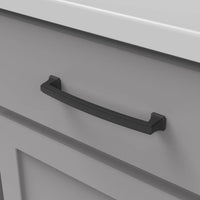 Bridges Collection Pull 6-5/16'' cc Matte Black Finish P3235-MB