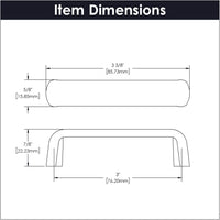 Williamsburg Collection Pull 3'' cc Oil-Rubbed Bronze Highlighted Finish P324-OBH