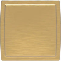 Bridges Collection Knob 1-1/4'' Square Brushed Golden Brass Finish P3240-BGB