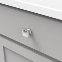 Bridges Collection Knob 1-1/4'' Square Chrome Finish P3240-CH
