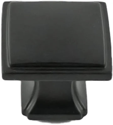 Bridges Collection Knob 1-1/4'' Square Matte Black Finish P3240-MB