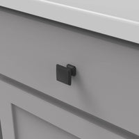 Bridges Collection Knob 1-1/4'' Square Matte Black Finish P3240-MB