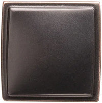 Bridges Collection Knob 1-1/4'' Square Oil-Rubbed Bronze Highlighted Finish P3240-OBH