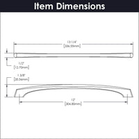 Greenwich Collection Pull 12'' cc Stainless Steel Finish P3374-SS