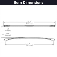 Greenwich Collection Pull 18'' cc Polished Nickel Finish P3375-14
