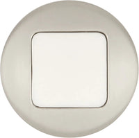 Loft Collection Knob 1'' Diameter Satin Nickel with White Matte Finish P3440-SNWM