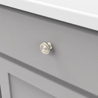 Cottage Collection Knob 1-1/4'' Diameter Satin Nickel Finish P3500-SN
