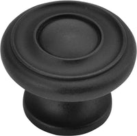 Cottage Collection Knob 1-1/2'' Diameter Matte Black Finish P3501-MB
