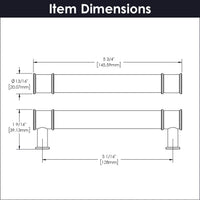 Midway Collection Pull 5-1/16'' cc Crysacrylic with Satin Nickel Finish P3635-CASN