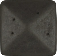 Carbonite Collection Knob 1-1/4'' Square Black Iron Finish P3670-BI
