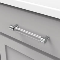 Midway Collection Pull 6-5/16'' cc Crysacrylic with Chrome Finish P3702-CACH