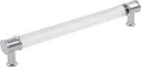 Midway Collection Pull 8-13/16'' cc Crysacrylic with Chrome Finish P3704-CACH