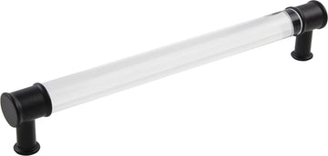 Midway Collection Pull 8-13/16'' cc Crysacrylic with Matte Black Finish P3704-CAMB