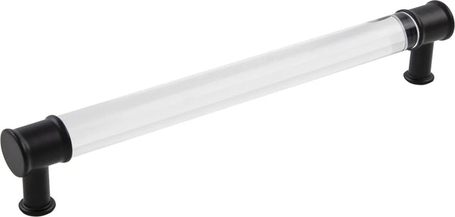 Midway Collection Pull 8-13/16'' cc Crysacrylic with Matte Black Finish P3704-CAMB