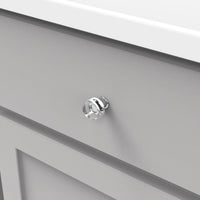 Midway Collection Knob 1'' Diameter Crysacrylic with Chrome Finish P3708-CACH