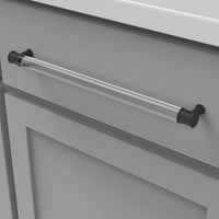 Midway Collection Pull 12'' cc Crysacrylic with Matte Black Finish P3711-CAMB