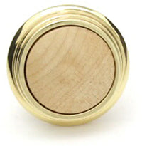 Woodgrain Collection Knob 1-5/16'' Diameter Polished Brass & Natural Maple Finish P415-NM
