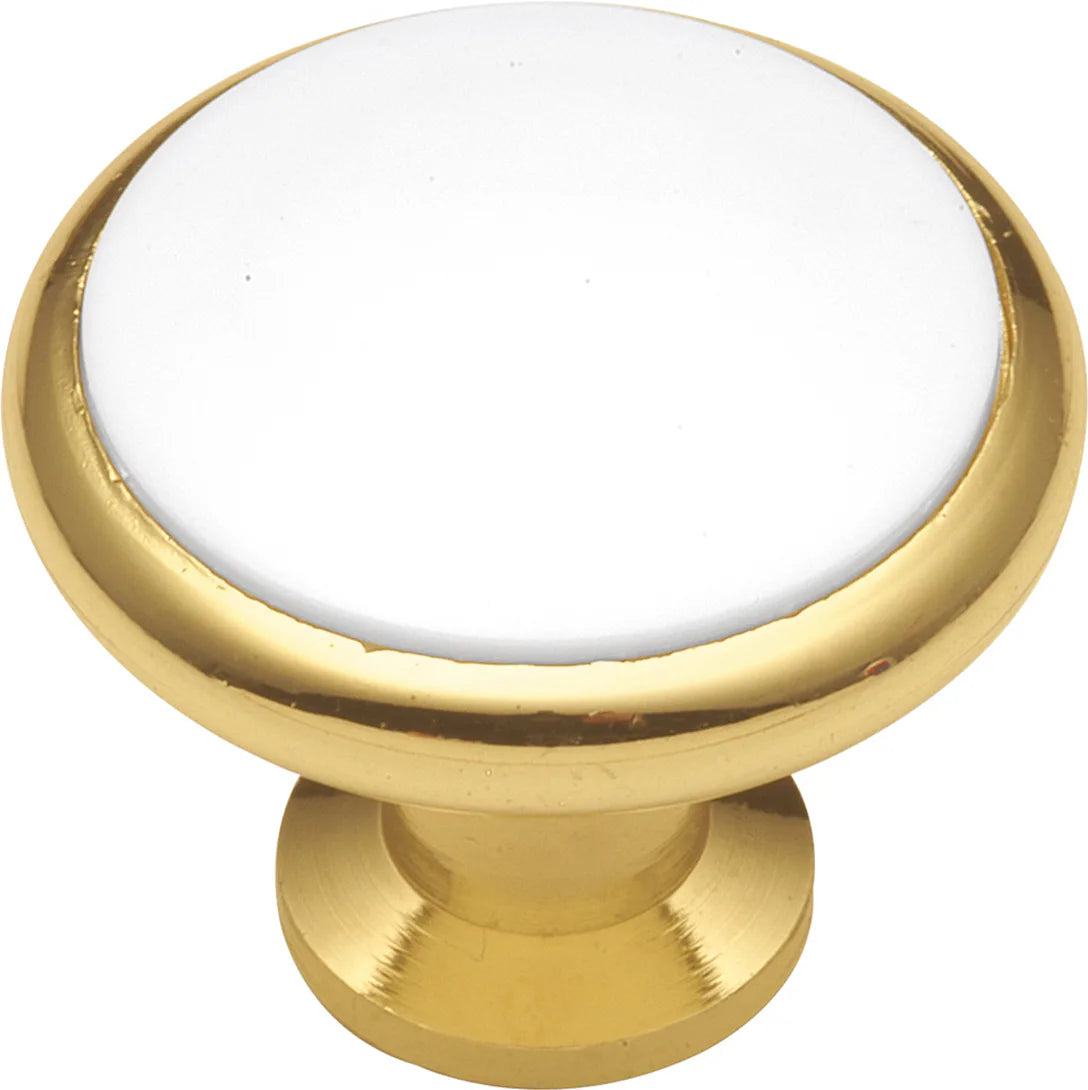 Tranquility Collection Knob 1-5/16'' Diameter White Finish P427-W
