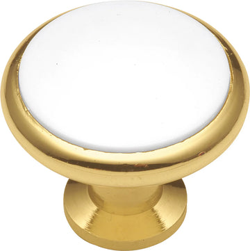 Tranquility Collection Knob 1-5/16'' Diameter White Finish P427-W