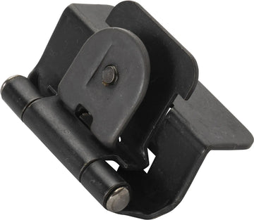 Hinge Double Demountable 1/2'' Overlay Black Iron Finish P5310-BI