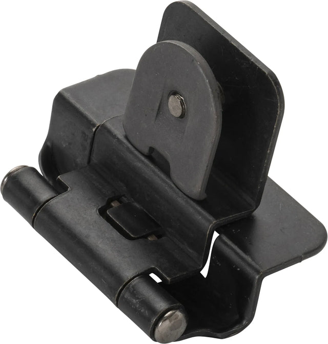 Hinge Double Demountable 3/8'' Inset 1/4'' Overlay Black Iron Finish P5312-BI