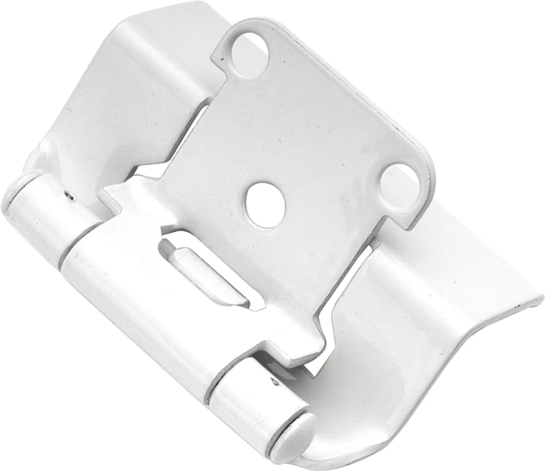 Hinge Semi-Concealed 1/2'' Overlay Face Frame Full Wrap Self-Close White Powder Coat Finish P5710F-W2