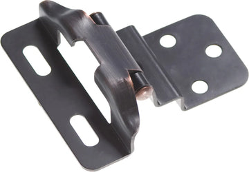 Hinge Semi-Concealed 3/8'' Inset 1/4'' Overlay Face Frame Part Wrap Self-Close Vintage Bronze Finish P61030F-VB