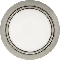 Tranquility Collection Knob 1-1/4'' Diameter Satin Nickel with White Finish P710-SNW