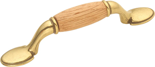 Woodgrain Collection Pull 3'' cc Lancaster Hand Polished & Oak Finish P749-OAK