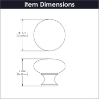 Cottage Collection Knob 1-1/4'' Diameter Black Nickel Finish P771-BLN