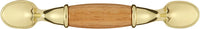 Woodgrain Collection Pull 3'' cc Polished Brass & Oak Finish P794-OAK