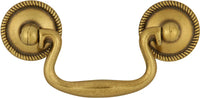 Manor House Collection Rosette Backplate Pull 2-1/2'' cc Lancaster Hand Polished Finish P8048-LP